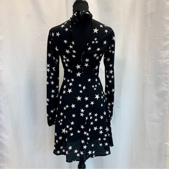 Atmosphere black white star dress Sz 2 - Picture 5 of 11